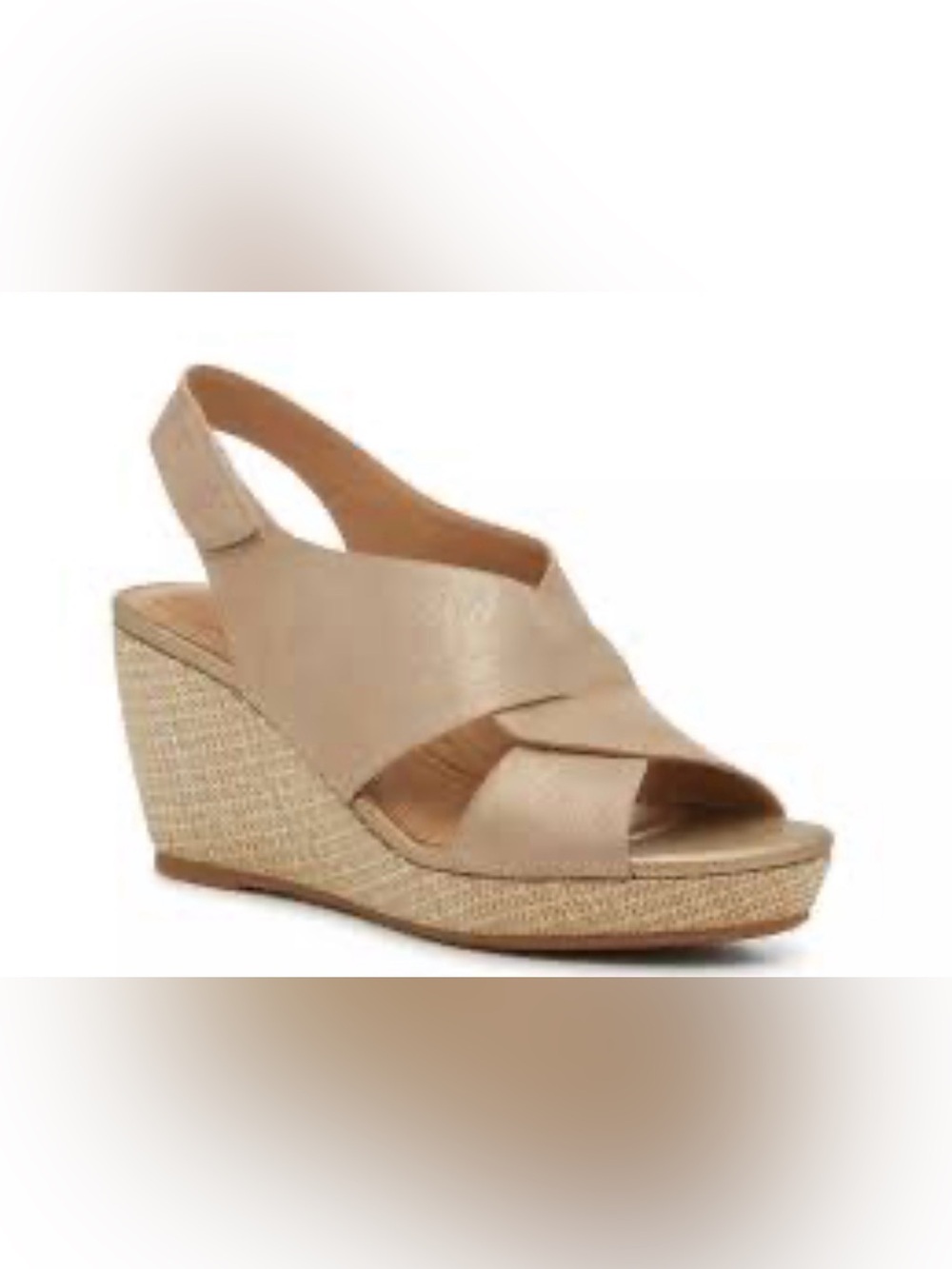 Hush Puppies Tan Wedge Slingback Sandal